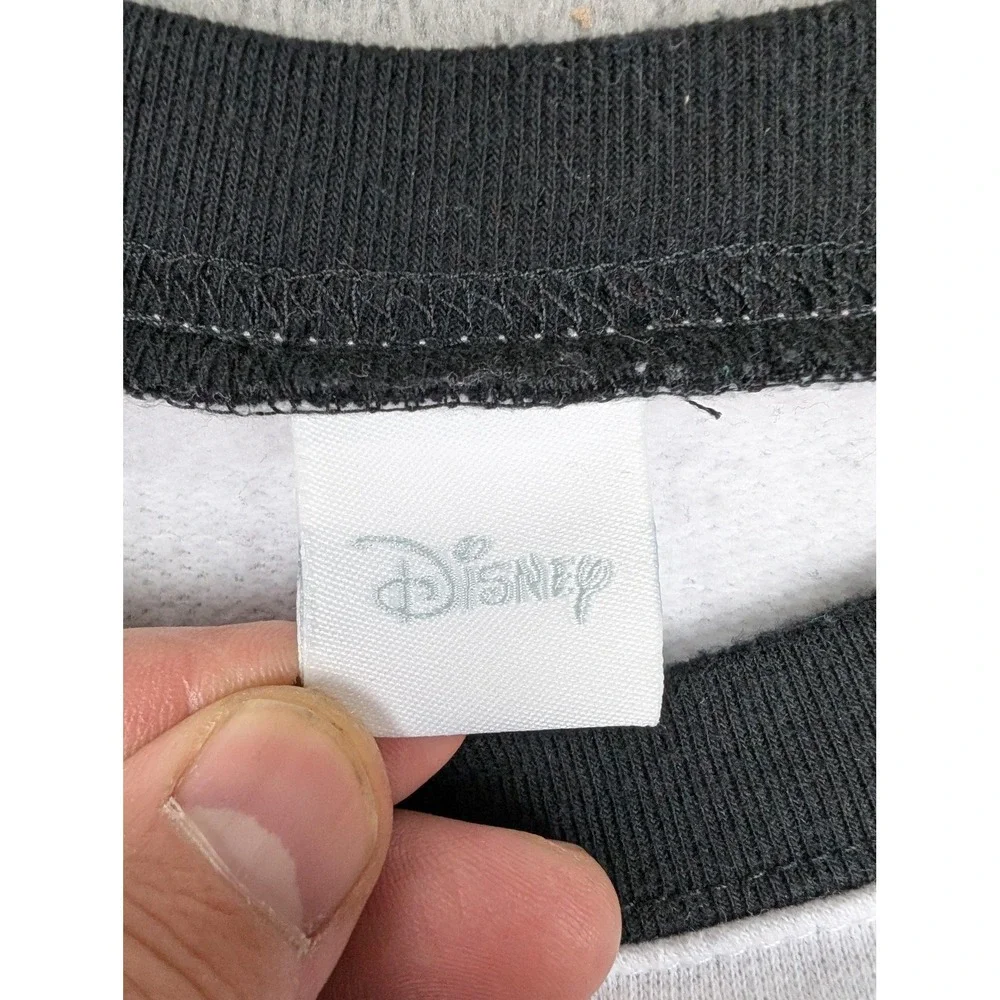 Disney Mickey & Minnie Sweatshirt Girls‎ XL Black White Raglan Graphic Crewneck
